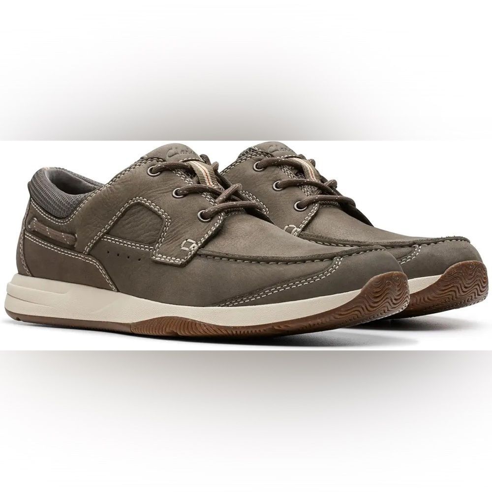 Clarks men’s Sailview lace men’s leather lace up sneakers • Sz 13